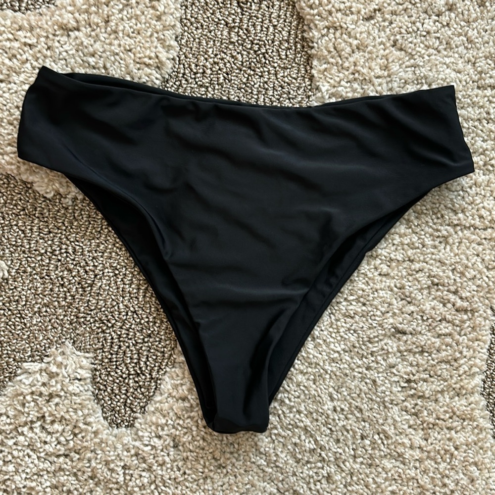 High-Rise Black Bikini Bottoms